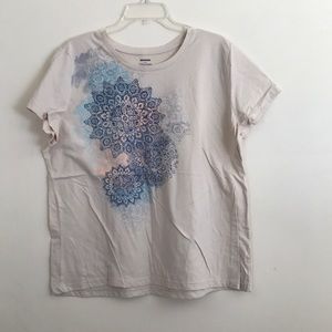 Blue pattern T-shirt